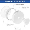 Hshenjhu Pack of 4 Stainless Steel Suction Cup Hooks, Reusable