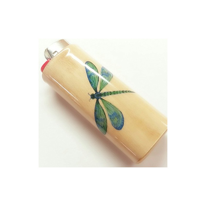 Grehge ly Lighter Case Holder Sleeve Cover Dragonflies Fits Bic