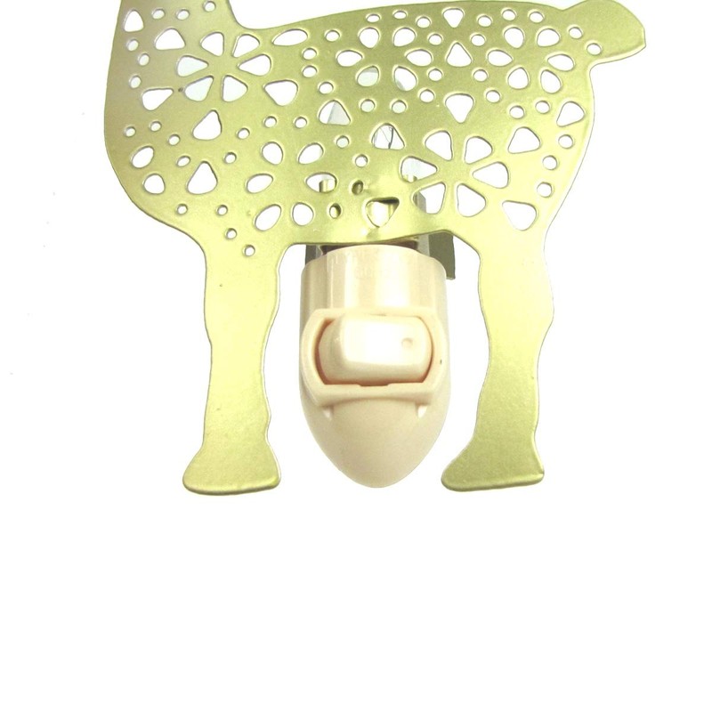 Treasure Gurus Gold Llama Nightlight Kids Room Plug-in Safety Night