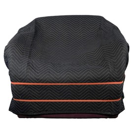 US Cargo Control Performance Mover Moving Blanket - Black/White Movers Blanket - Durable Cotton/Polyester Blend Fabric - Washable and Reusable - 80 Inches Long By 72 Inches Wide