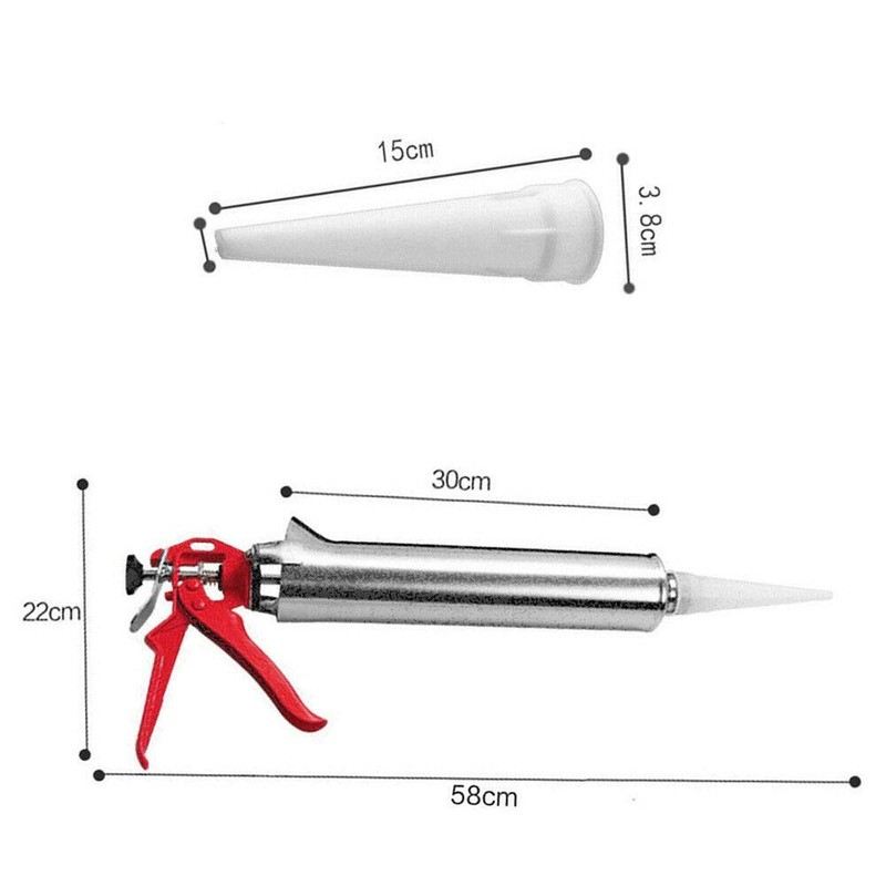 Mortar Pointing Grouting Gun Cement Mortar Caulking Gun Stainless Steel