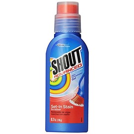 Shout Advanced Ultra Concentrated Gel Brush, 8.7 Ounce, Treats Dried Food, Coffee, Wine, Makeup Stains, Safe for All Colorfast Washables, Works in All Water Temperatures