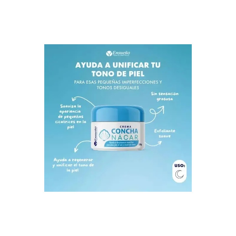 Crema Concha Nácar Despigmentante + Crema Vitamina E Ensueño