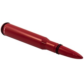 VMS Racing 50 Cal Caliber RED BULLET ANTENNA with Black RINGS Heavy Gauge CNC Machined Billet Aluminum Short Compatible with CHEVY SILVERADO 1500 2500 3500 07-20