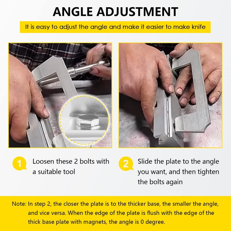 Magnetic Bevel Jig Fit for Knife Making, Steel Grinding, Metal