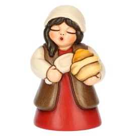 THUN, Venditrice di Spezie in Ceramica di Alta Qualità, Collezione Presepe Classico, Statuine per Presepe di Natale da Collezione, 4,9 x 4,6 x 7,9 cm