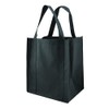 Reusable Reinforced Handle Grocery Tote Bag Large (10 Pack)Black