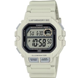 Casio WS1400H-2AV | Men’s Digital Watch | White | 100M WR | Dual Time | 60-Lap Memory | Countdown Timer | Auto Calendar | Multi Alarms | LED Light | 1/100 SEC Stopwatch | 10 Year Battery