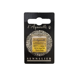 Sennelier Watercolour Half Pan S2 - Brown Green (857)