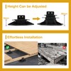 Adjustable Decking Support Pedestal Riser,Foundation Base Support for Floating/Platform/Composite Decking