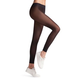 FALKE Women's Matt Deluxe 30 DEN W LE Sheer Plain 1 Pair Leggings, Black (Black 3009), S-M