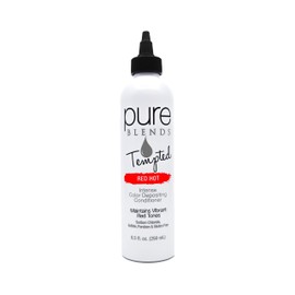 Pure Blends Tempted Intense Color Depositing Conditioner - Provides Strength, Eliminates Color Fade & Maintains Vivid Tones - Sulfate, Sodium Chloride, Paraben & Gluten Free - 8.5 Oz (Red Hot)