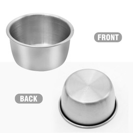 DUZFOREI 12PCS Small Sauce Cups, Ramekin Sauce Dipping Bowl 50ML Mini Sauce Cups Pudding Condiment Cups for Home Party Restaurant (Silver)