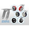 LONGRUNFORU 6" X 2" Swivel Caster Yoke, Zinc Plated Steel