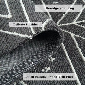 FUNORNAM 2Inch 5Yard Cotton Tufting Carpet Rug Binding Edge Bias Binding Webbing Ribbon for DIY Craft Sewing (Grey)