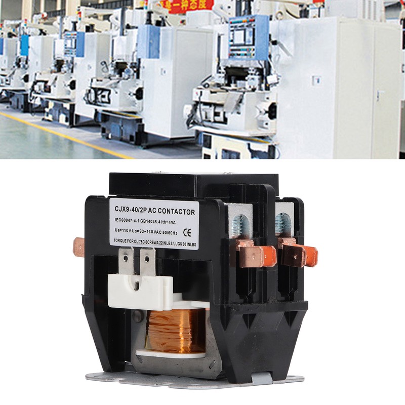 Air Conditioner AC Contactor 40A 2P Replacement with Silver Alloy