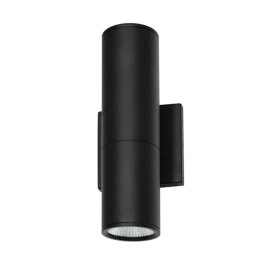 Modern Design Aluminum Cylinder Exterior Led Bracket Lamp up and Down Wall Sconce Light Outdoor Led up Down Wall LightLamp Power(W): 20, Color: Black, Emitting Color: Warm white