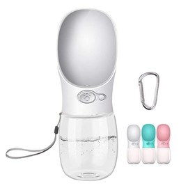 COTOP Botella de Agua para Perros, 350 ml, Blanco, Alimentado por Gravedad, Ideal para Caminar y Viajar con Mascotas al Aire Libre