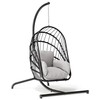 YITAHOME Hanging Egg Chair with Stand, Rattan Wicker Swing Egg