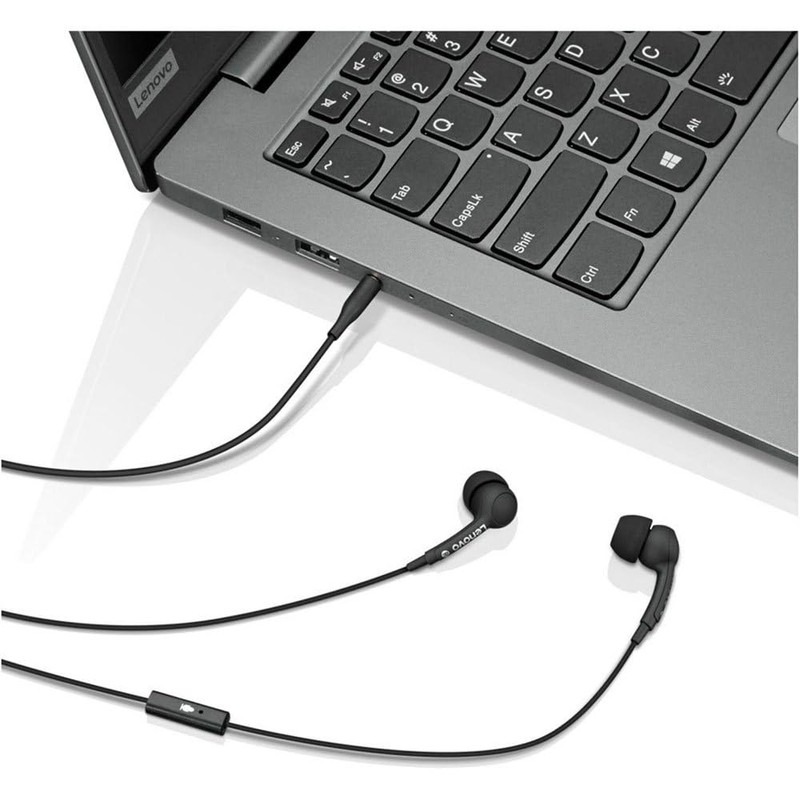 Lenovo 100 in-Ear Headphone, Wired, Microphone, Noise Isolating, 3 Ear