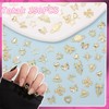 150 Pcs Cross Star Gold Nail Charms, Butterfly Bows Alloy