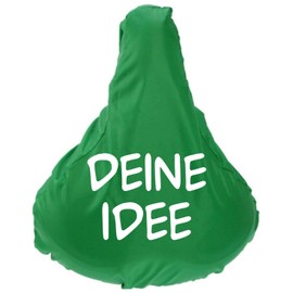 Shirtinstyle Premium Schonbezug Sattelbezug Sattelschutz mit deinem Wunschtext veredelt, Fahrrad, Schutz, Bezug, Hülle, Farbe Grün