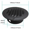 6 Inch Black Stainless Steel Air Vents, JSIXASO Louvered Grille