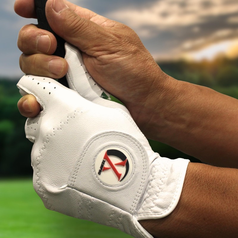 XEIR PRO Premium CABRETTA Leather Men's Golf Glove Worn ON