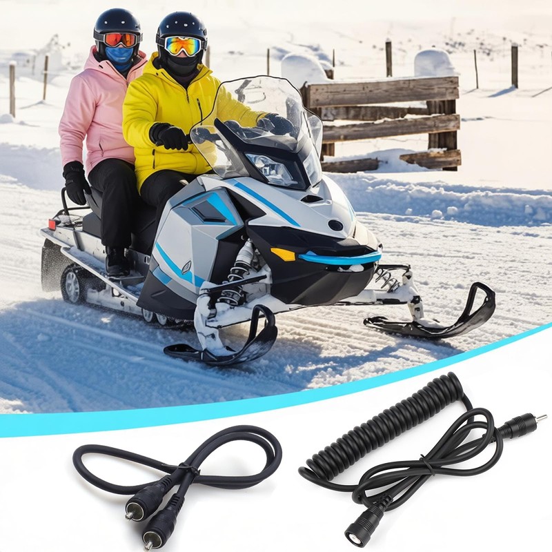 RAOPINGX Heated Shield Cord Snowmobile Helmet, RCA Plug Heated Cord