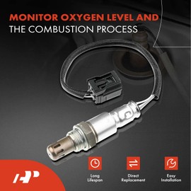 Sensor de oxígeno O2 A-Premium compatible con Honda Civic 2012-2015, Accord 2013-2017, CR-V 2010-2016, Pilot, Crosstour, HR-V, Ridgeline y Acura ILX, MDX, RDX, TLX, NSX, Reemplazo# 365325A2A01, 3653