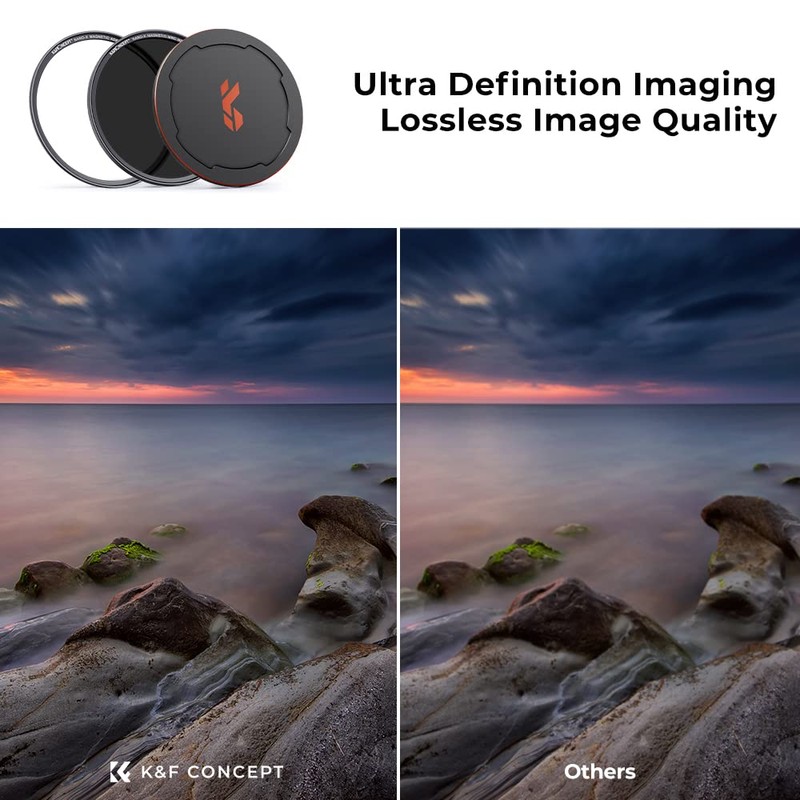 K&F Concept 77mm Magnetic ND64 Filter with Filter Adapter Ring