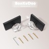 BonKuDoo 4 Pack Glass Crystal Dummy Door Knobs Interior for