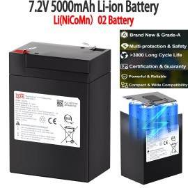 Dreamdash Li-ion Battery 7.2V 5Ah Rechargeable Battery for Lawn Mower Batteries Toy Car US