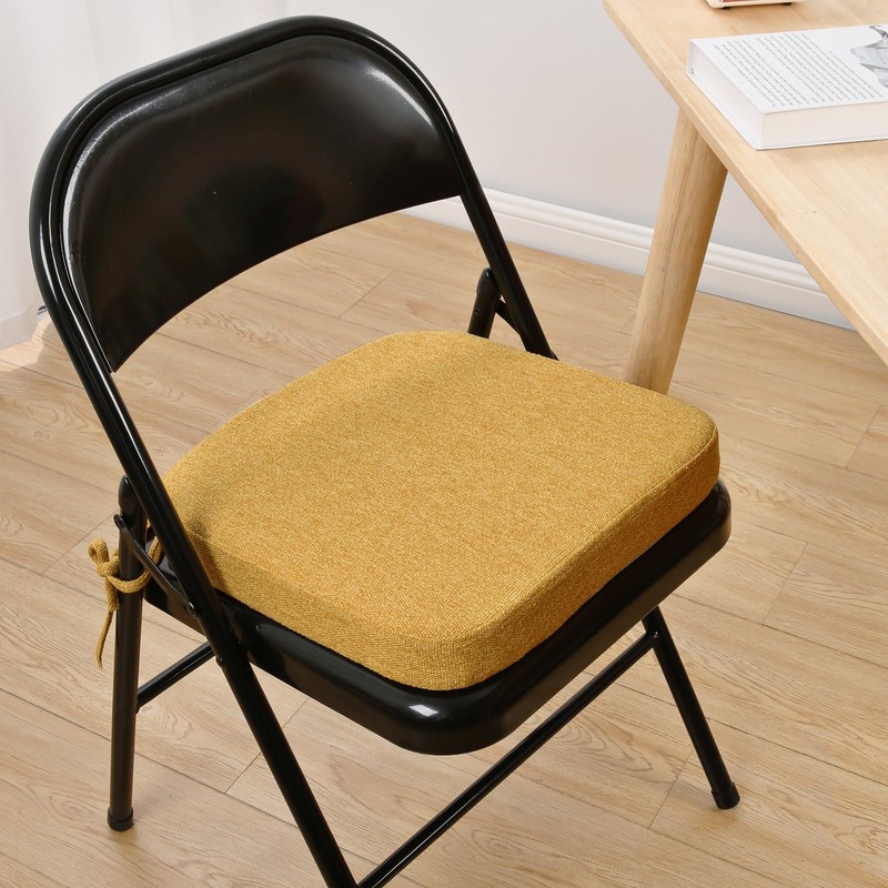 SINOSSO Memory Foam Chair Cushions for Folding Chairs 4 Pack,