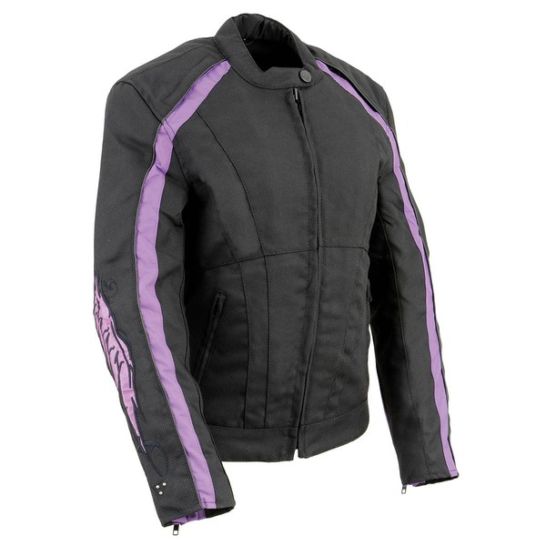 Milwaukee Leather Women's Textile Classic Crossover Motorcycle Riders Jacket -