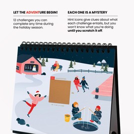 The Adventure Challenge Couples Advent(ure) Calendar 2023, 12 Scratch-Off Holiday Season Adventures for Couples, Christmas Advent Calendar 2023, Perfect Holiday Gift