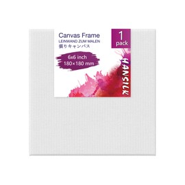 [1 piece] Canvas Stretched Canvas S0 7.1 x 7.1 inches (180 x 180 mm) Canvas Art Supplies Light Wooden Frame Painting Board Medium Oil Painting Acrylic Synthetic Cotton Painting Drawing Oil Painting Cloth