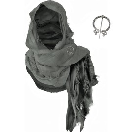 AUTOWT Chal con Capucha y Broche para Adultos, Capa Medieval de Dunas y Páramos, Capa Renacentista Accesorio Para Disfraz Halloween Cosplay LARP