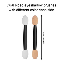 Cuttte Cuttte Eyeshadow Applicators Makeup Brushes - 60PCS Disposable Eyeshadow Brush, Dual Sides Eye Shadow Applicator Sticks, 2.44 Inch Eye Makeup Tools, Black