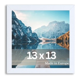 VictoR Dali Picture Frame, 13 x 13 cm, White, Wooden Photo Frame, Square Picture Frame, White, 13 x 13 cm, Modern Wooden Frame with Shatterproof Acrylic Glass