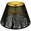 Medium Lamp Shade, ALUCSET Barrel Metal Lampshade with Pattern of
