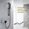 BEIYI Matte Black Hand Shower with Slide Bar High Pressure