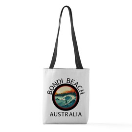 CafePress Bondi Beach Australia (With Black Lettering) 13"x13" Reusable Grocery Shopping Sling Tote Bag