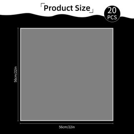 Ktxaby 20 Sheets Flower Bouquet Wrapping Paper, Waterproof Flower Wrapping Paper Floral Paper for Wedding Birthdays Party Decoration Gift Wrap DIY Arts Crafts 56 x 56 cm (White & White Edge)