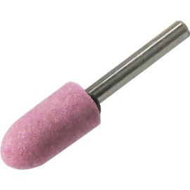 Yanase PA16CA Whetstone with Shaft PA (Pink), Cannonball Type, 0.2 inch (6 mm) Shaft, φ0.6 x 1.3 x 0.2 x 0.2 inches (16 x 32 x 6 #60 mm)