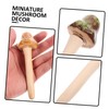 CAXUSD Tiny Mushroom Figurines in Ceramic 6pcs Garden Miniature Adornment