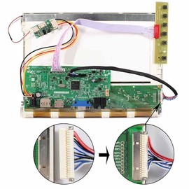FanyiTek 10.4 inch 800x600 4:3 TFT LCD Screen and DP VGA LVDs Controller Board, for Vide Gaming Display
