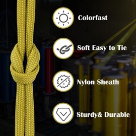 MONOBIN Paracord Rope 100FT for Making Paracord Projects, 4mm 7 Strand Parachute Cord for Lanyard, Survival Bracelets, Clothsline,Hiking (Dry Grass Green, 100FT)