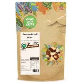 Wholefood Earth Broken Brazil Nuts 250 g | GMO Free | Natural | Source of Fibre