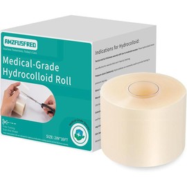 Upadated Hydrocolloid Bandages,2in*12ft Hydrocolloid Roll for Wound Care,Medical-Grade Hydrocolloid Patch Bandages with Self-Adhesive, Flexible & Waterproof DIY Size & Shape (2in*12ft):_2in*16ft